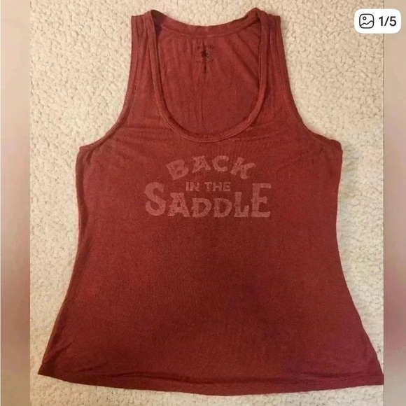 Idyllwind Rusty Red Sleeveless Scoop Neck Top, medium - Picture 6 of 6